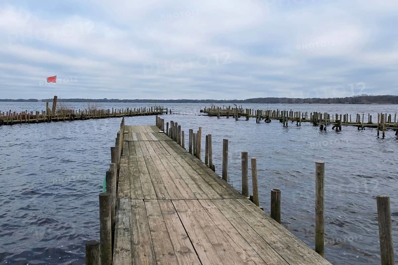 Zwischenahner Meer in winter, Bad Zwischenahn, Ammerland, Lower Saxony, Germany