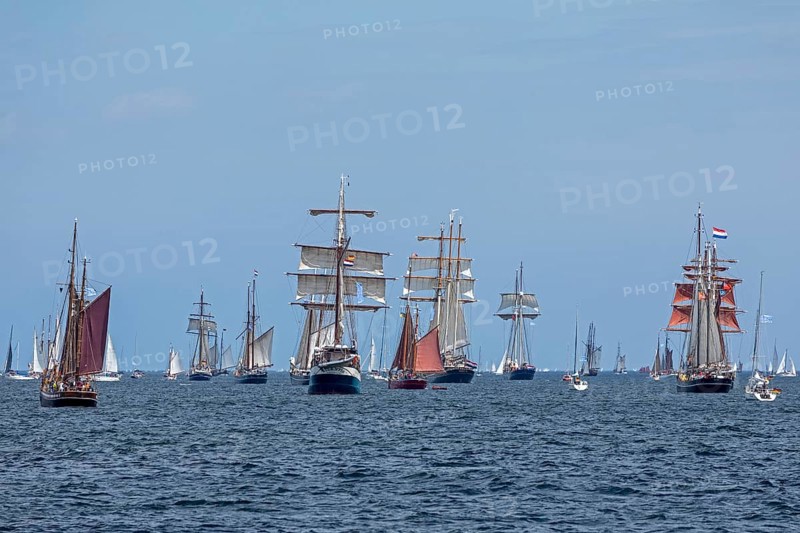 Sailing ships, windjammer parade, Kieler Woche, Kiel Fjord, Kiel, Schleswig-Holstein, Germany