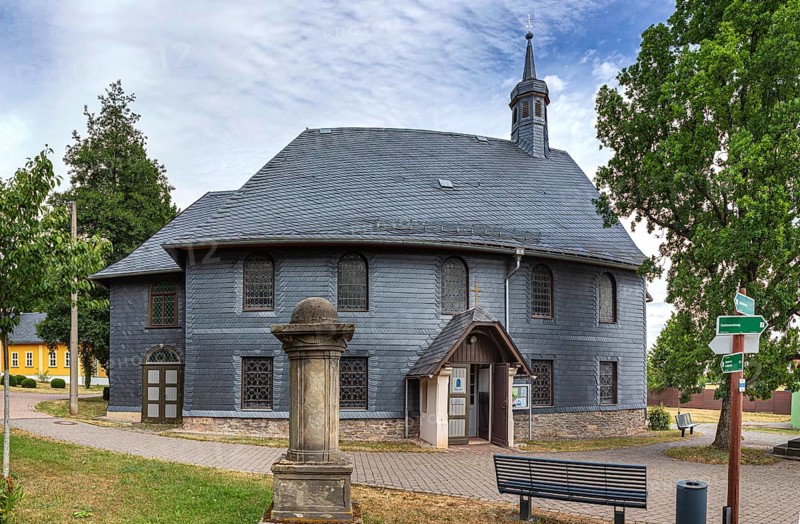 The Church of the Holy Cross at the main cemetery in Ilmenau, Thuringia, Germany