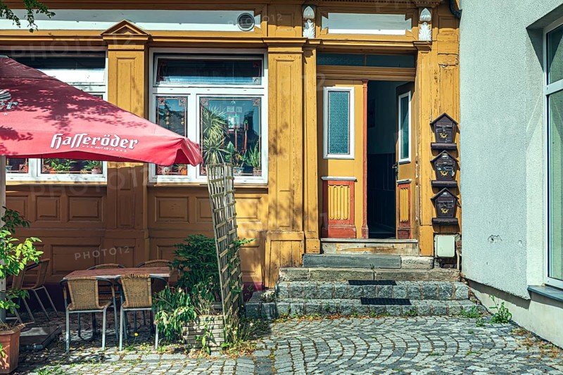Asian restaurant in the Marktstrasse in Ilmenau, Thuringia, Germany