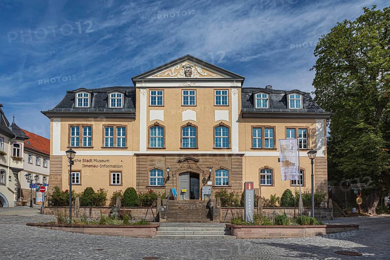 Am Markt with Göthe City Museum in Ilmenau, Thuringia, Germany