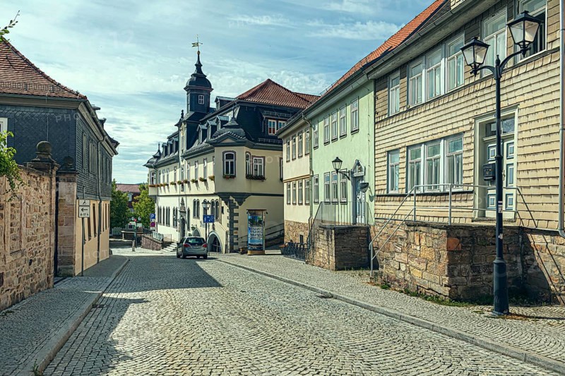 Obertorstrasse in Ilmenau, Thuringia, Germany