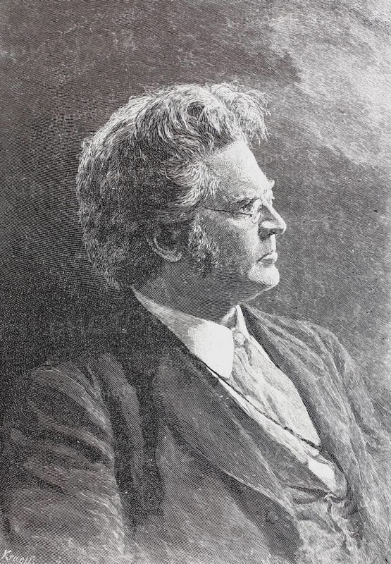 Björnstjerne Martinius Björnson (8 December 1832 - 26 April 1910) was a Norwegian poet, winner of the Nobel Prize for Literature and politician, Historical, digitally enhanced reproduction of a 19th century original