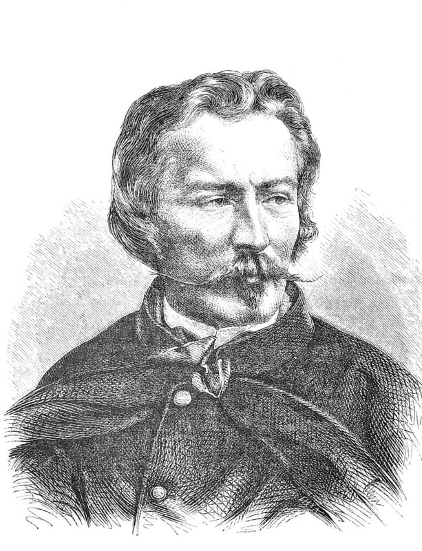 Herbert KÃ¶nig (1820 - 13 June 1876) was a German draughtsman, illustrator and watercolour painter, Historical, Reproduction of a model with a scene from the 19th century