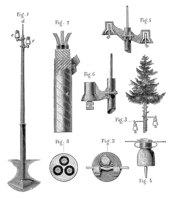 Apparatus of the Indian-European telegraph, Telegraph line, India, Historical, Reproduction from an original with a scene from the 19th century