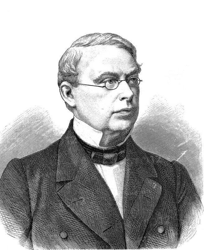 Otto Camphausen, from 1896 von Camphausen (21 October 1812 to 18 May 1896), was Prussian Minister of Finance and Rhenish Liberal, Historical, Reproduction from an original with a scene from the 19th century