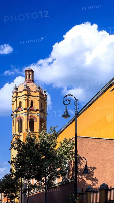 Mexico City streets in historic center near Zocalo historic center