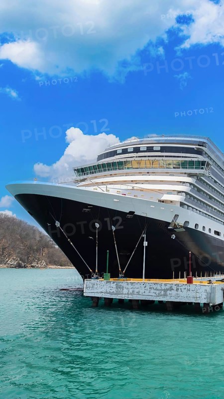 Mexico, cruise ship vacation in Huatulco. Scenic beaches and ocean shore resorts