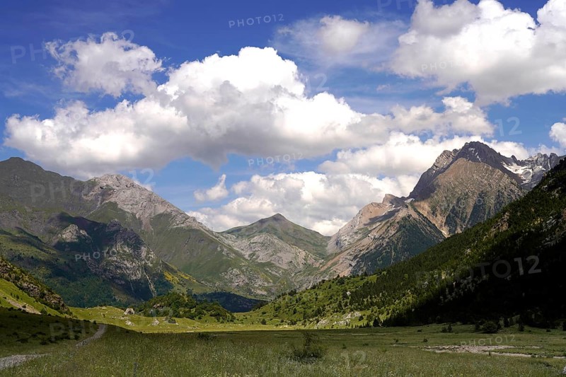 Mountain landscape in the Valle de Otal near Torla-Ordesa, Spain