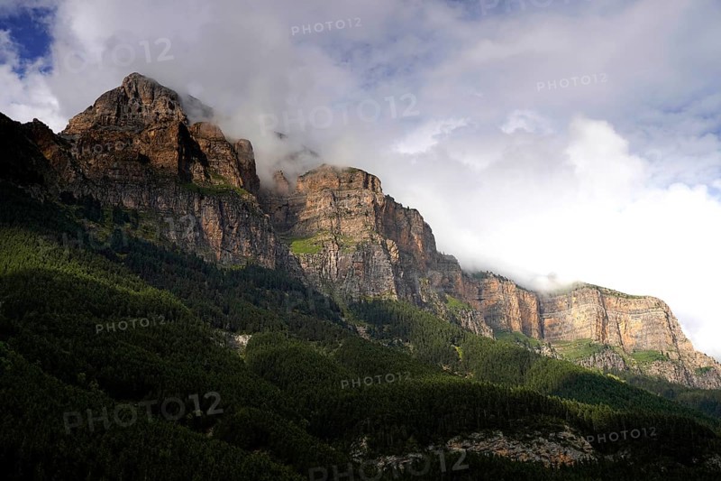 The Monte Perdido massif near Torla-Ordesa, Spain