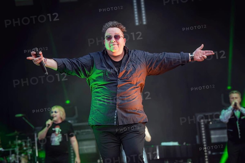 Sebastian Krumbiegel, singer of the band Die Prinzen at the Berliner Rundfunk 91.4 Open Air in the Berlin ParkbÃ¼hne Wuhlheide on 05.07.2025
