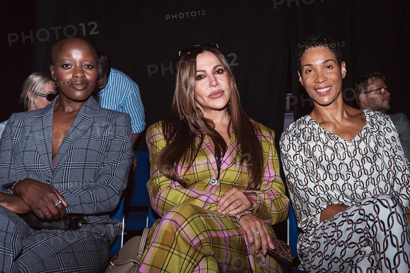 Florence Kasumba, Simone Thomalla and Annabelle Mandeng at the Kilian Kerner Fashion Show during Berlin Fashion Week 2025 on 2 July 2025