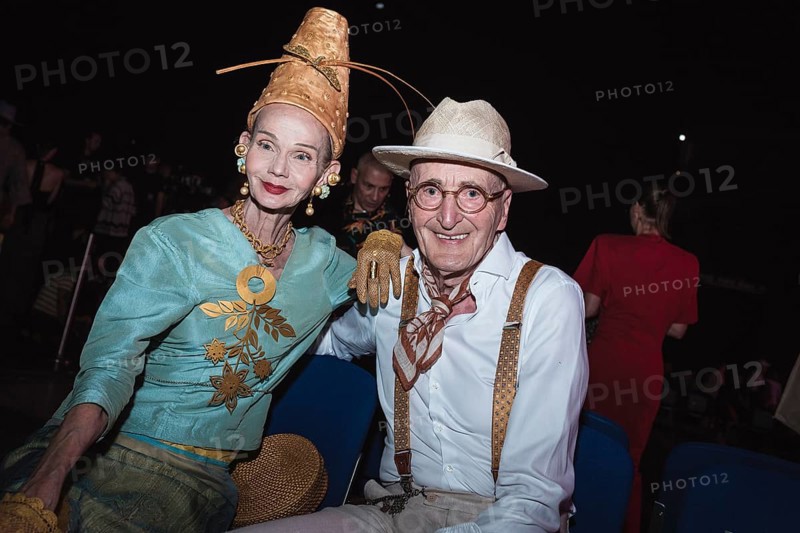 Brit Kanja and GÃ¼nther Krabbenhöfft at the Marcel Ostertag Fashion Show during Berlin Fashion Week 2025 on 02.07.2025
