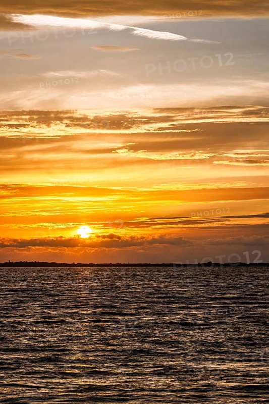 Sunset over Gironde Estuary, Braud-et-Saint-Louis, France