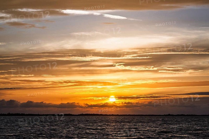 Sunset over Gironde Estuary, Braud-et-Saint-Louis, France