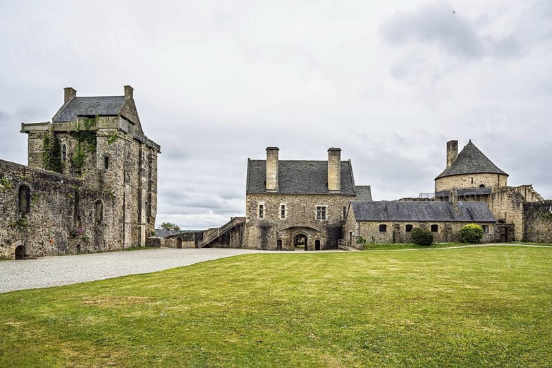 Castle ruin of Chateau de Saint-Sauveur-le-Vicomte, Manche, Normandy, France