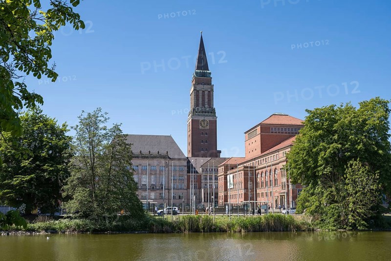 Town Hall and Opera House, Little Kiel, Kiel, Kiel Fjord, Baltic Sea, Schleswig-Holstein, Germany