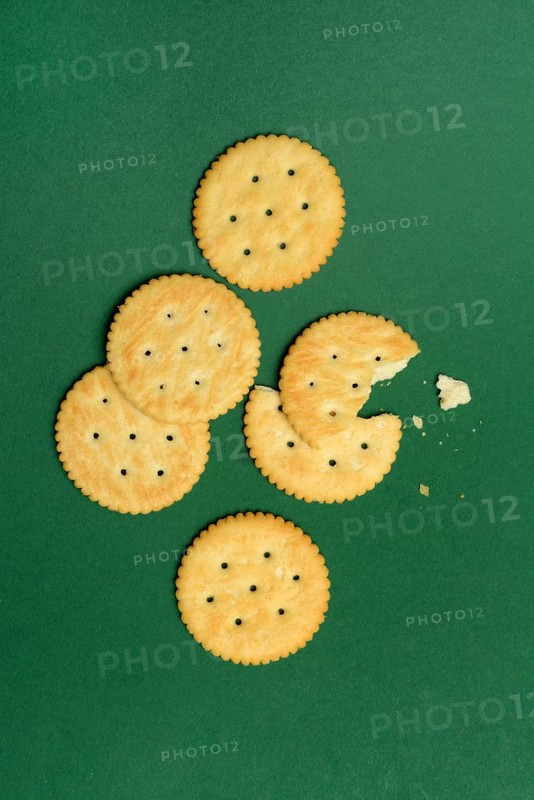 Cracker, cracker on green background
