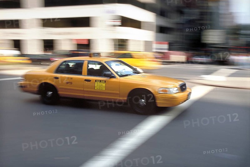 Yellow Cab, New York taxi, wipe effect, New York City, USA