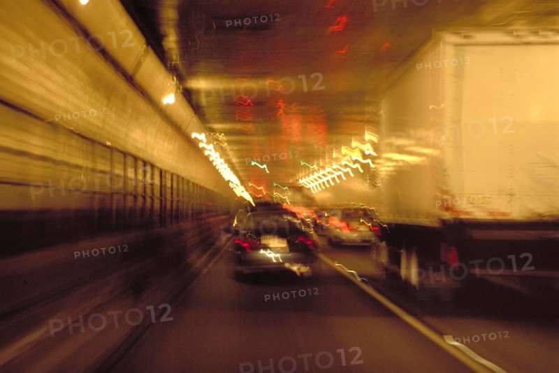 Rush hour in the Lincoln Tunnel, Movement, New York City, USA