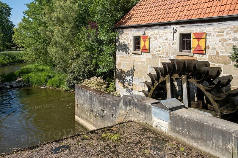 NiedermÃ¼hle, a watermill in Burgsteinfurt, Steinfurt, MÃ¼nsterland, North Rhine-Westphalia, Germany