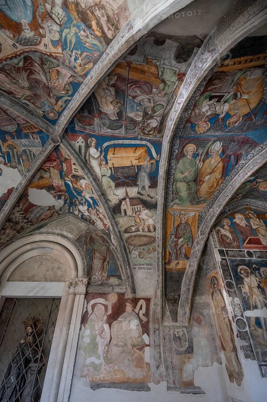 Cathedral cloister around 1370, the frescoes were painted from around 1390, Bressanone Cathedral, Cathedral Square, Bressanone, South Tyrol, Italy