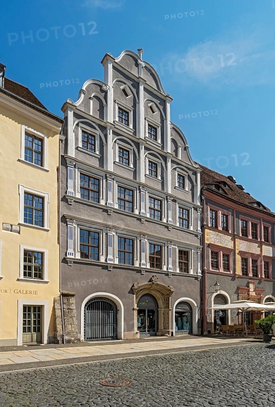 Gabled house with Renaissance facade at Untermarkt - Lower Market Square, Görlitz, Goerlitz, Germany