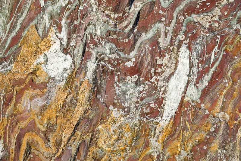 Rock detail with marbled structure, Switzerland