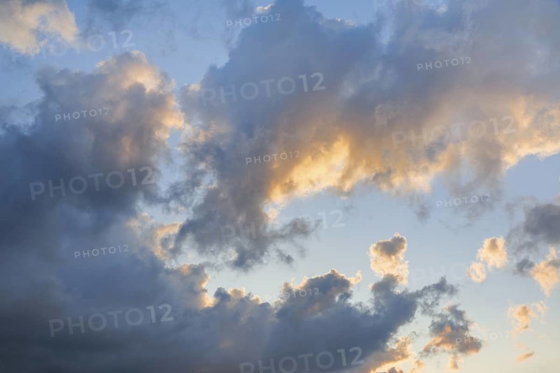 Dramatic cloudy sky shortly in front of sunset