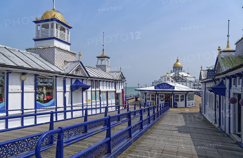 Pier in Eastbourne, seaside resort on the English Channel, in the county of East Sussex, England, United Kingdom of Great Britain