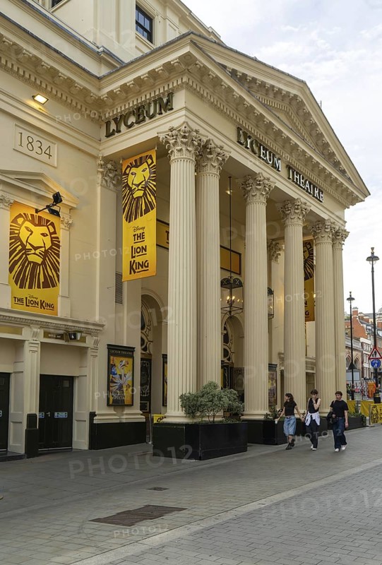 The Lion King showing at the Lyceum Theatre, Wellington Street, The Strand, central London, England, UK