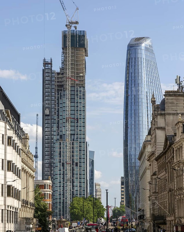 Opus 50 storey residential building Bankside Yards under construction, One Blackfriars tower, Southwark, London, England, UK