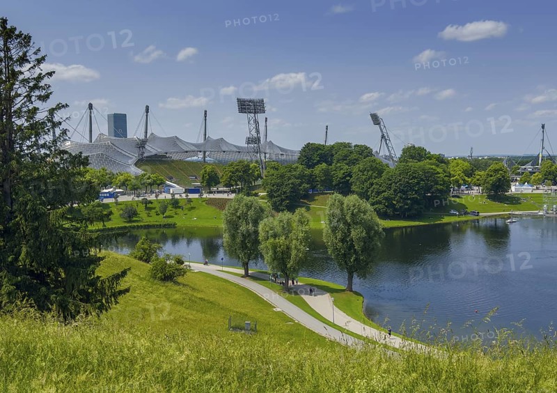 Olympic Park with Olympic Stadium, Munich, Bavaria, Germany
