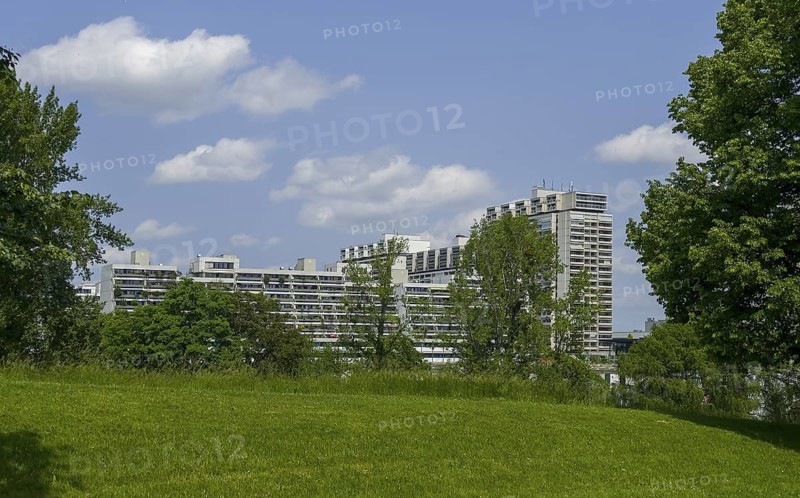 Olympic Park, Olympic Village building complex, Munich, Bavaria, Germany