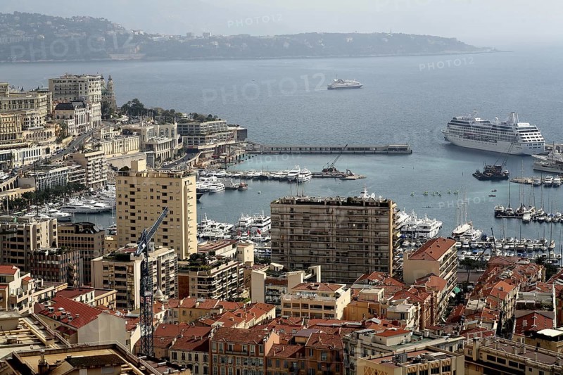 Hercule harbour, surrounding buildings, city state, Monaco