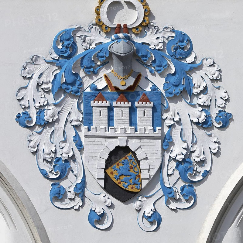 City coat of arms at the Bomann Museum, Celle, Lower Saxony, Germany