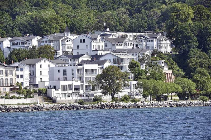 Houses with spa architecture in Sassnitz on RÃ¼gen, Mecklenburg-Vorpommern, Germany