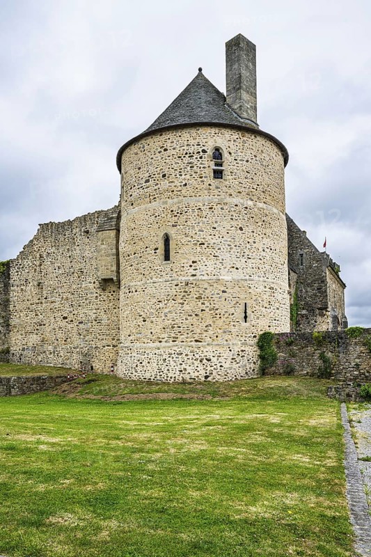 Castle ruin of Chateau de Saint-Sauveur-le-Vicomte, Manche, Normandy, France