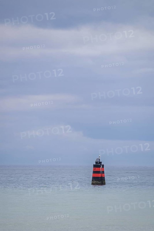 Lighthouse on a Sea in Granville, Manche, Normandy, France