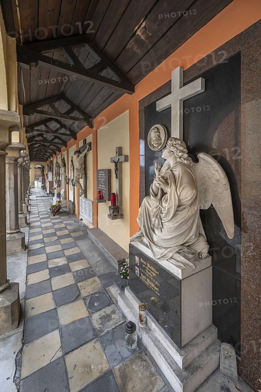 Grave arcades in the cemetery of the parish church of St Peter and Paul, KirchstraÃŸe 25, Telfs, Austria