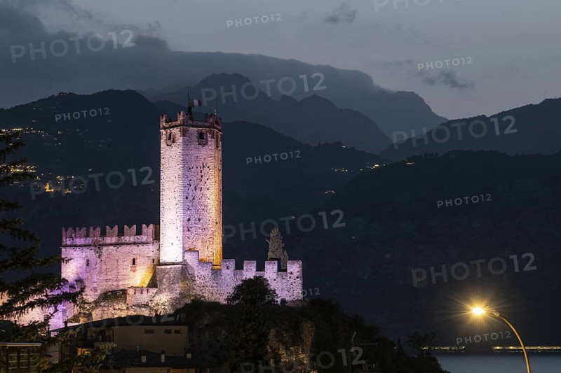 Scaliger Castle by night, Malcesine, Veneto, Italy