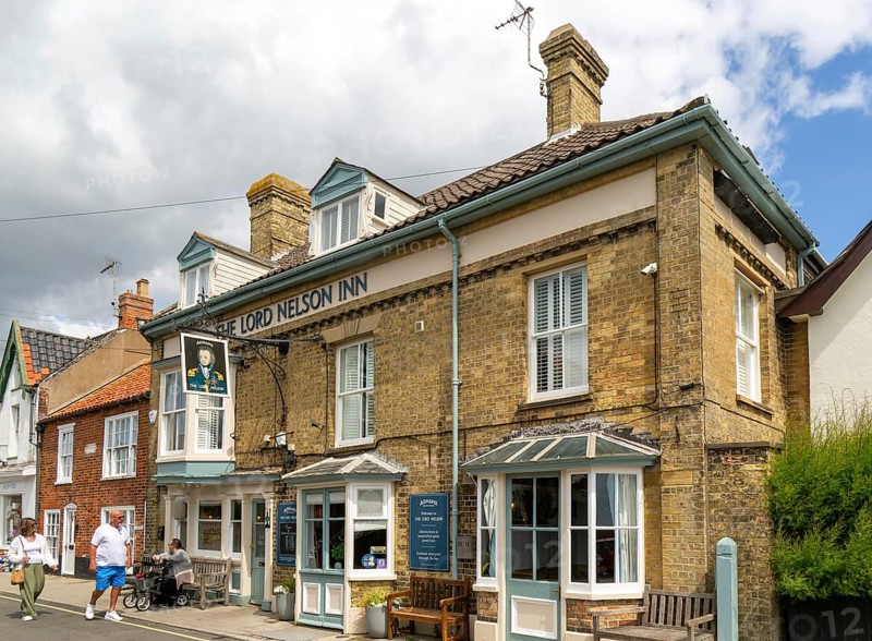 Historic buildings, The Lord Nelson Inn public house, Southwold, Suffolk, England, UK