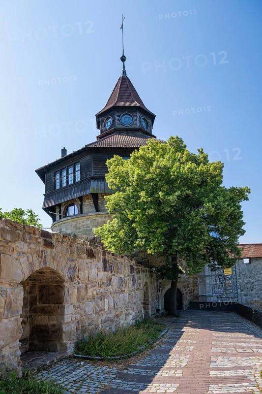 The thick tower, town fortifications, Esslingen Castle, Esslingen am Neckar, Esslingen district, Baden-WÃ¼rttemberg, Germany