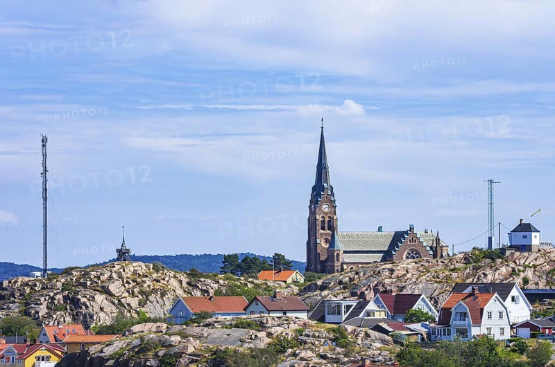 The church of Lysekil (Lysekils Kyrka) on Rosviksberg, Lysekil, BohuslÃ¤n, VÃ¤stra Götalands lÃ¤n, Sweden, Scandinavia