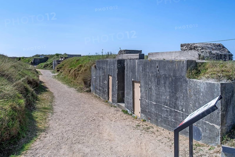 German WWI gun ammunition depot bunker at Battery Aachen, Raversyde Atlantikwall, Atlantic Wall open-air museum, Raversijde, West Flanders, Belgium