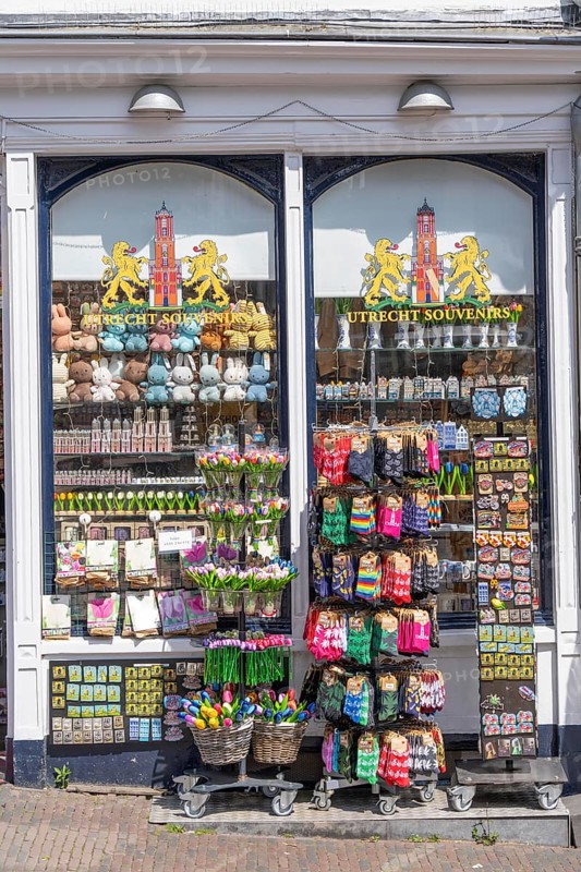 Souvenir shop, in the historic centre of Utrecht, Netherlands