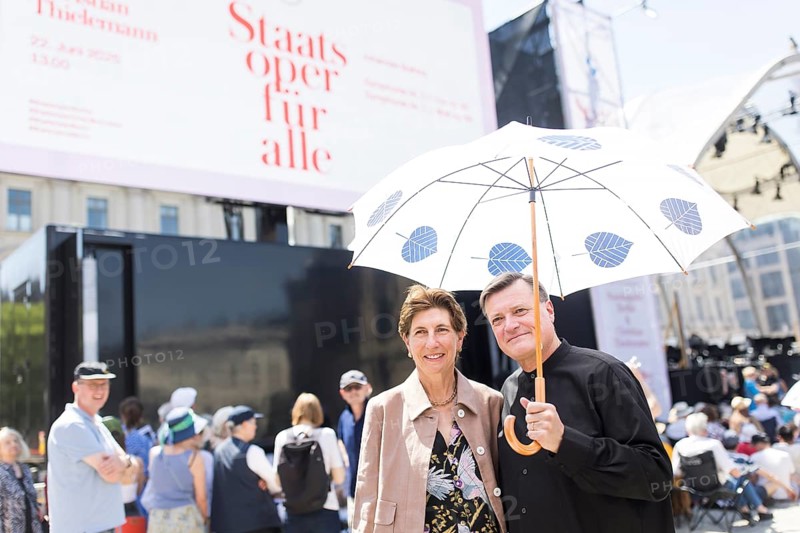 Conductor Christian Thielemann (conductor and general music director of the Staatsoper Berlin) at the Staatsoper fÃ¼r alle, a free open-air concert with conductor Christian Thielemann and the Staatskapelle Berlin on Berlin's Bebelplatz, Berlin, 22 June 2025