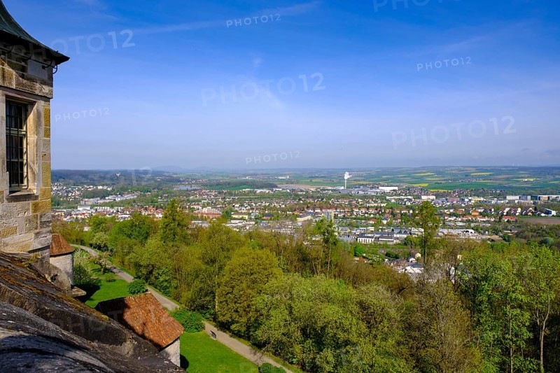 View from the Hohe Bastei, Veste Coburg, Coburg, Upper Franconia, Franconia, Bavaria, Germany