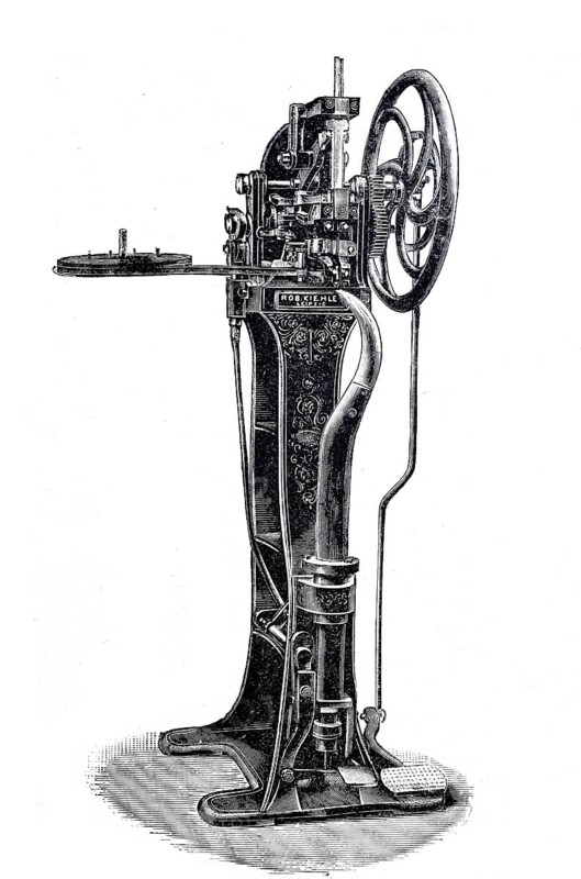 Shoemaker, shoemaker, wooden nail machine by Robert Kiehle, digitally improved reproduction of a 19th century model, historical, exact date unknown