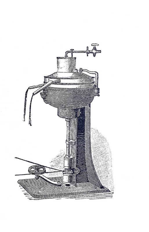 Dairy industry, butter production, Laval separator, around 1860, digitally improved reproduction of a 19th century model, historical, exact date unknown